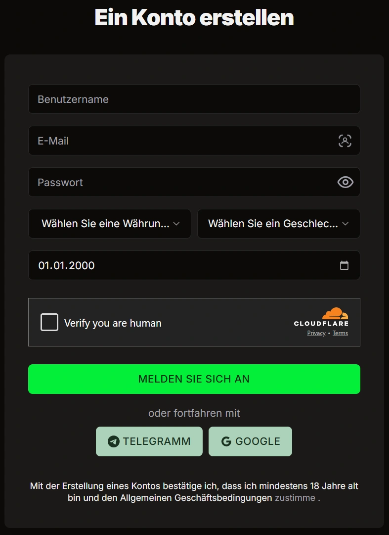 Wie man sich bei WinBit Casino registriert