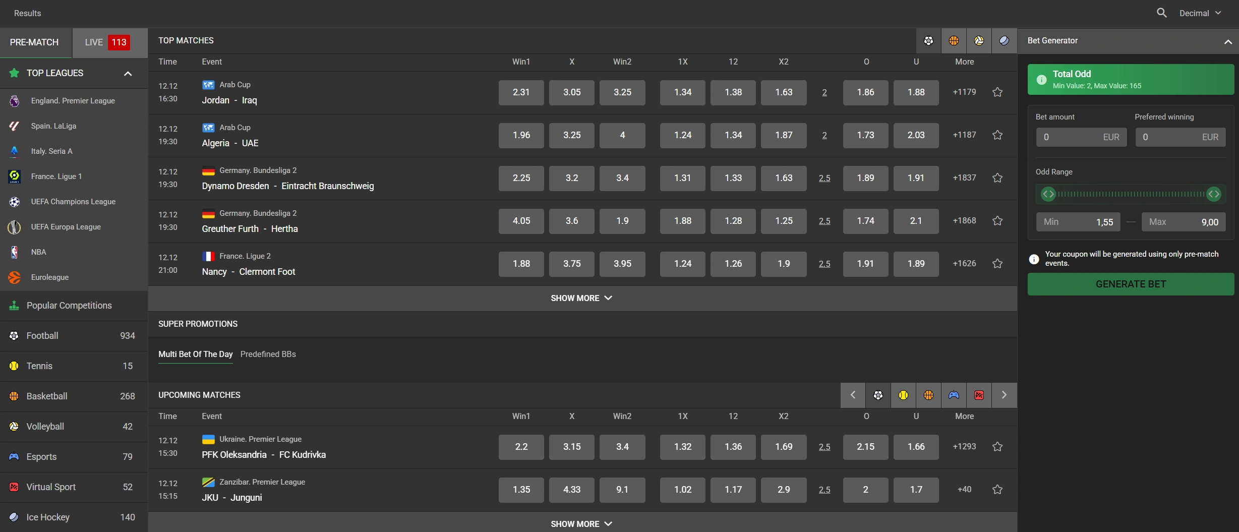 WinBit Casino Sports Betting Experience